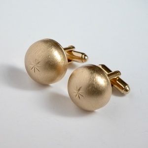 Half Dome Starburst Etched Cufflinks Made in Italy